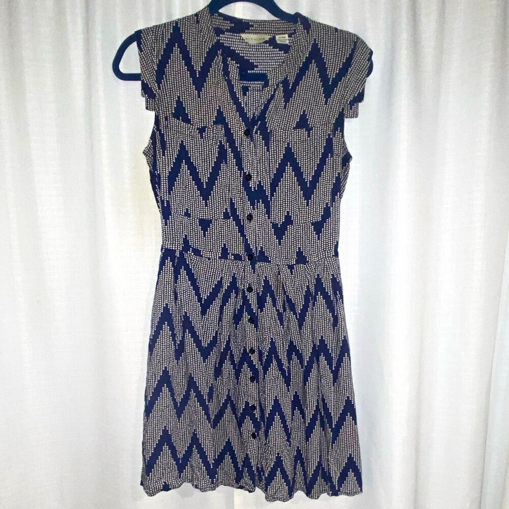 11-1 TYLHO Women’s midi Dress Geometric Button Front Medium